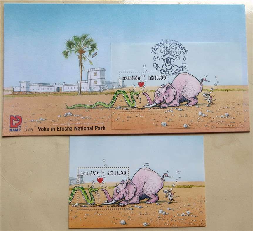 Namibia Yoka in Etosha National Park Cover & Minisheet