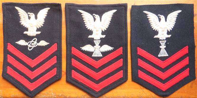 3 x US Naval Rating Badges