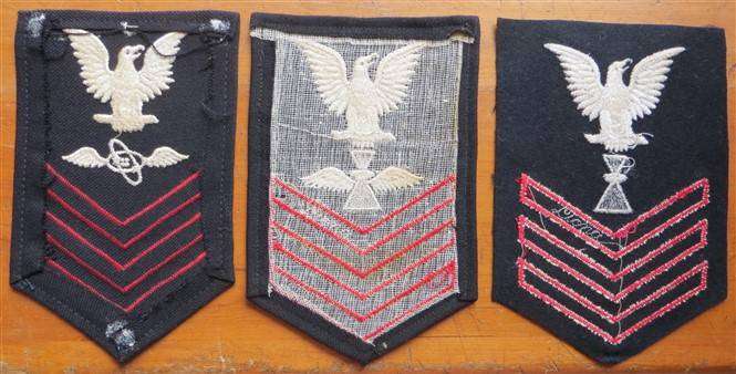 3 x US Naval Rating Badges