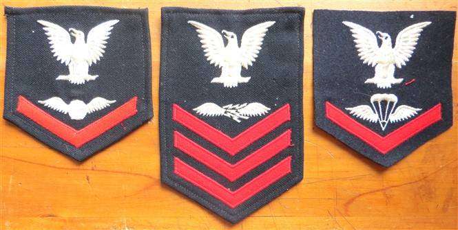 3 x US Naval Rating Badges