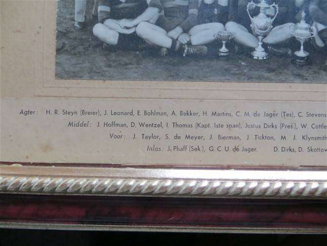 1937 Volksrust Rugby Span Vintage Photo - Framed