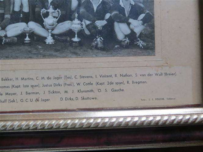 1937 Volksrust Rugby Span Vintage Photo - Framed