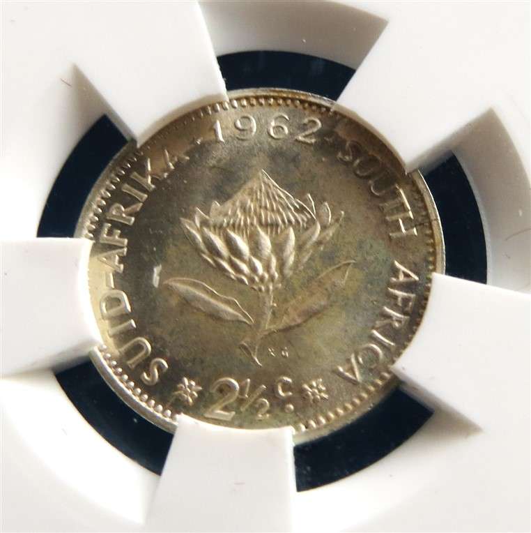 1962 2 1/2c Silver SANGS MS65 Graded