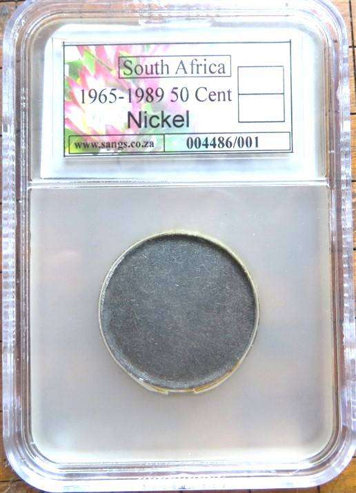 RSA 1965-1989 Blank 50c Coin SANGS Graded