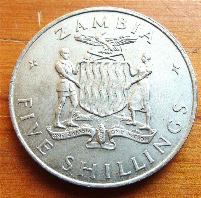 1965 Zambia 5 Shillings Crown