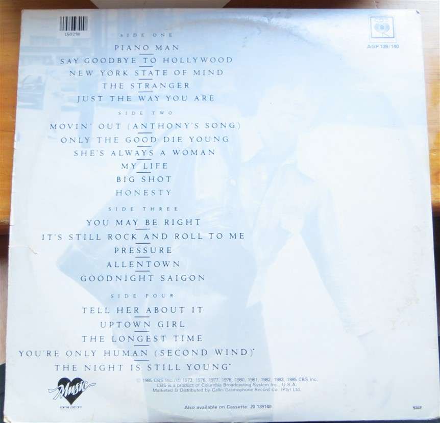 Billy Joel Greatest Hits 2 x LP Set -  Vinyl VG / Cover VG