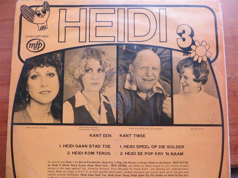 Heidi 3 - Afrikaans  - Vintage Vinyl LP - VG