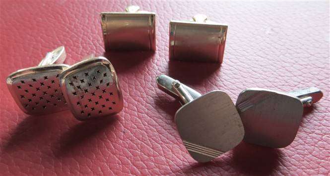 3 x Cufflinks Sets - All for 1 Bid