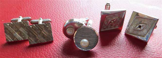 3 x Cufflinks Sets - All for 1 Bid