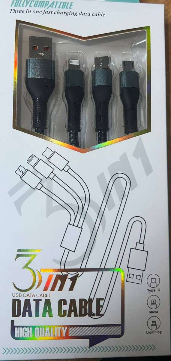 3 in 1 Fast Charger USB + Fast Charging Block 70W