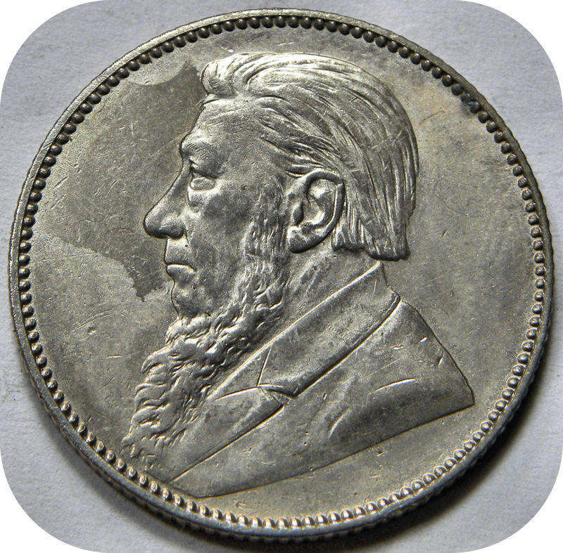 1897 ZAR Shilling in UNC!!! Metal composition error!