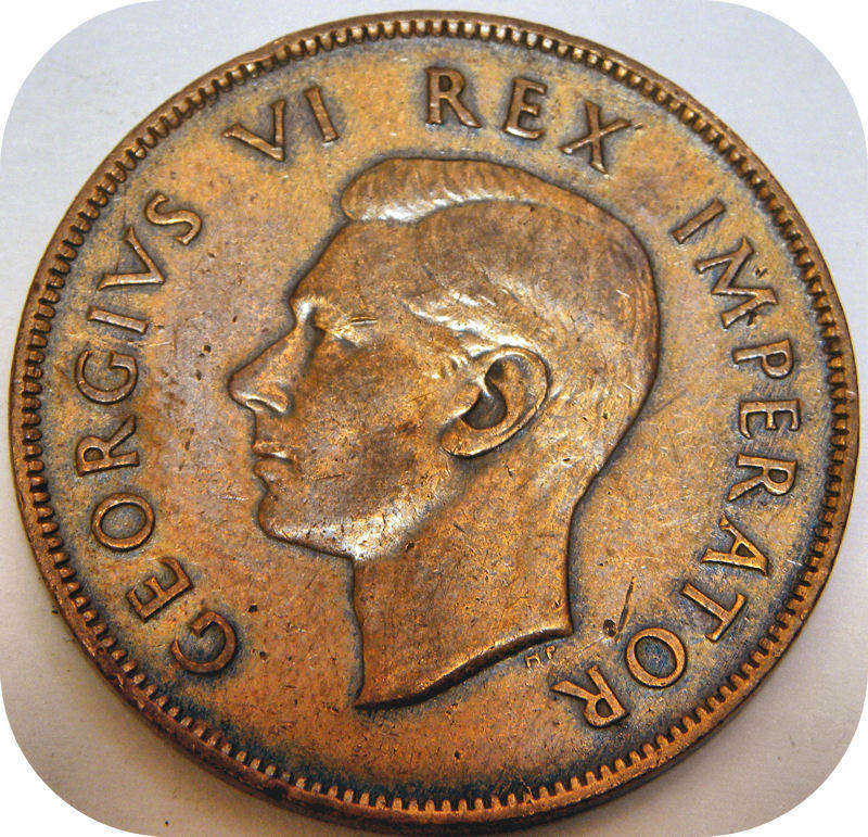 1945 1d Pennie in EF onder R80!