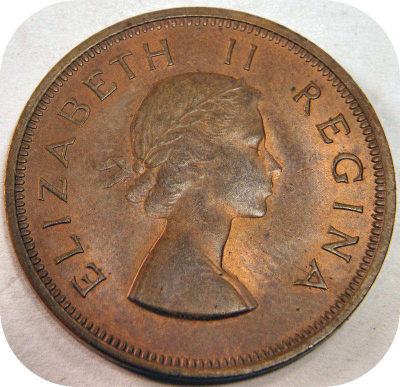 1957 Penny 1d RED A/UNC!