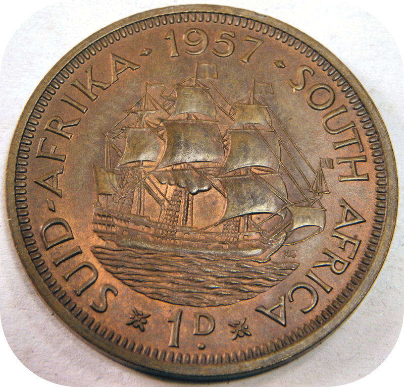 1957 Penny 1d RED A/UNC!