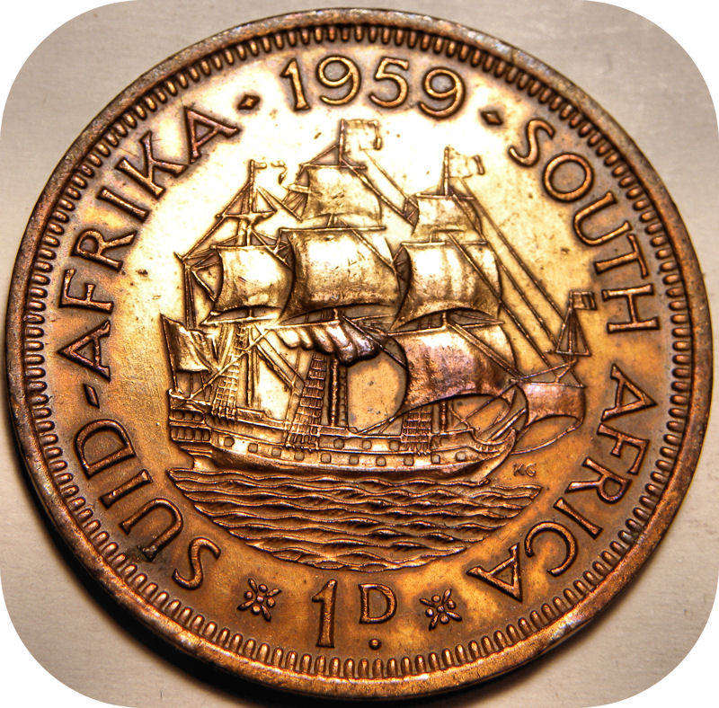 1959 Pennie 1d in EF onder R20!