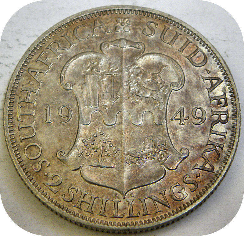 1949 2 Shillings in EF onder R700!!!