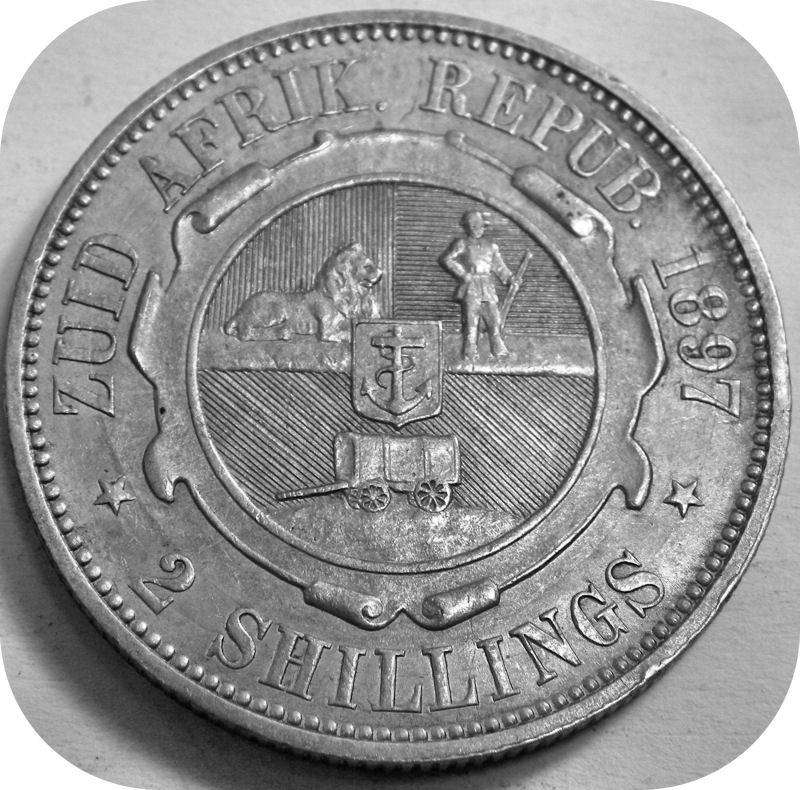 1897 2 Shillings in UNC!!  Error coin!