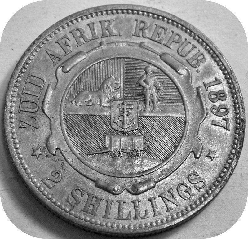 Lustrous 1897 2 Shillings in A/UNC below R800!!