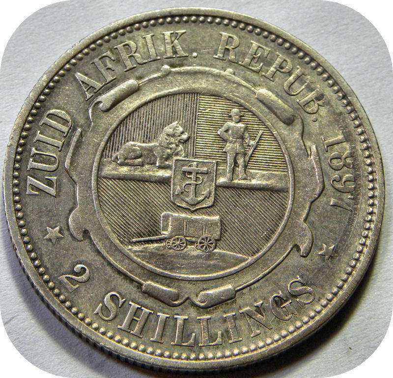 Lustrous 1897 2 Shillings in A/UNC below R1000!!