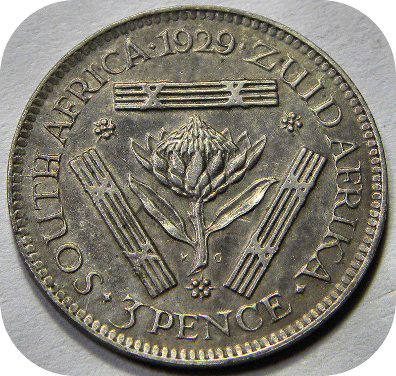 Top Grade SA Union:  1929 Tickey 3d in EF!!!