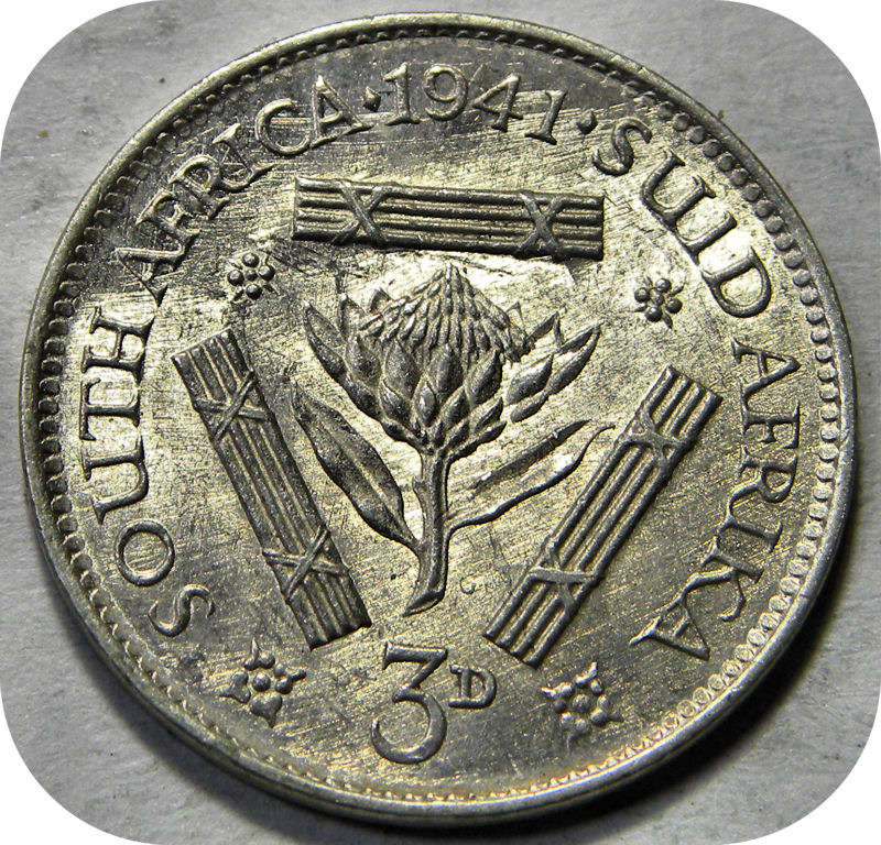 Lustrous 1941 tickey 3d in Brilliant UNC!