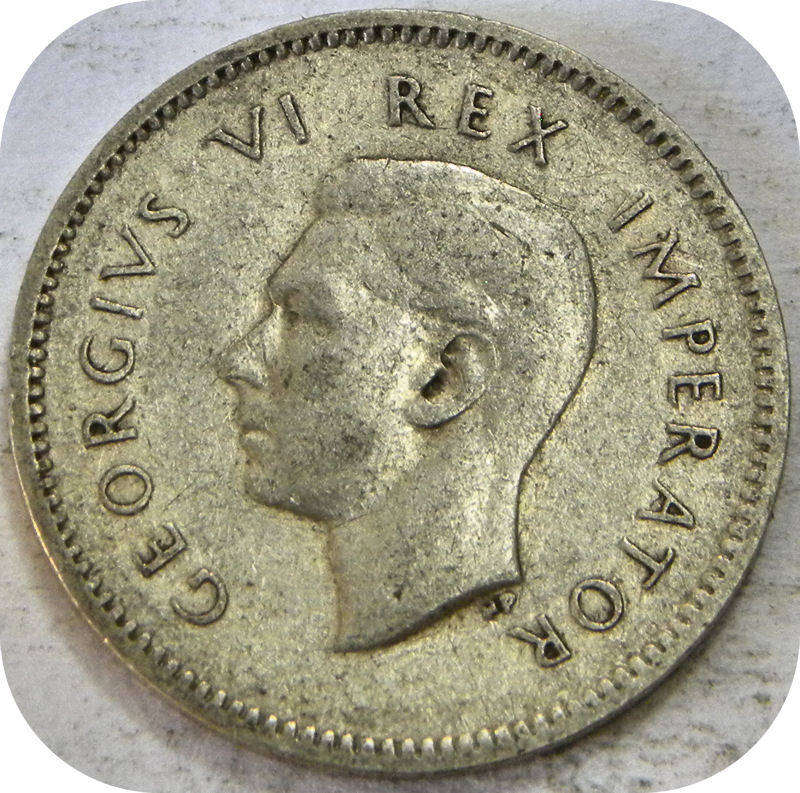 1945/43 Overstrike tickey 3d below R50!