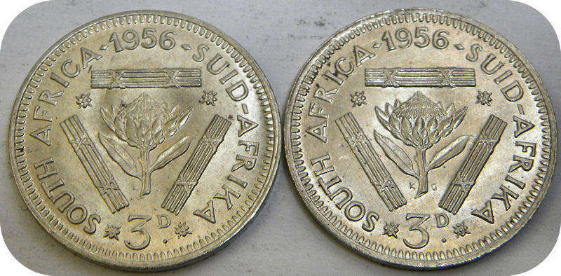 1956 tickeys 3d in Brilliant UNC!!  Two specimens!  Bid per coin.