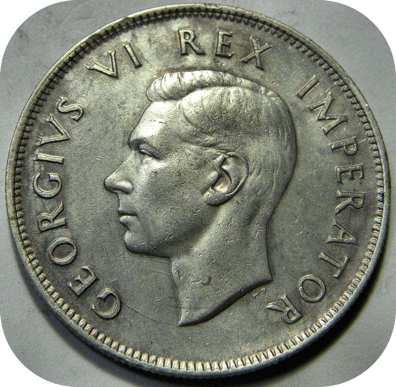 Error SA Union:  1942 Die Crack Halfcrown below R300!