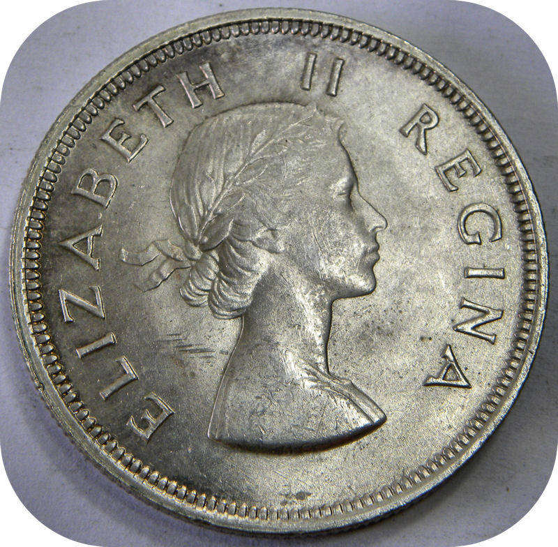 1953 Half kroon 2/6 in A/UNC onder R300!!!