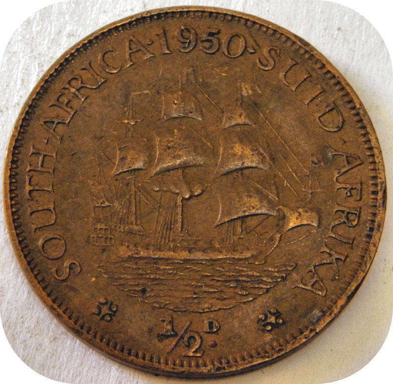 1950 1/2 Pennie in EF!