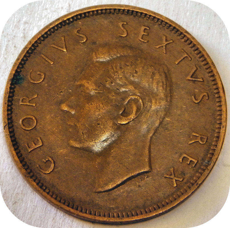 1950 1/2 Pennie in EF!
