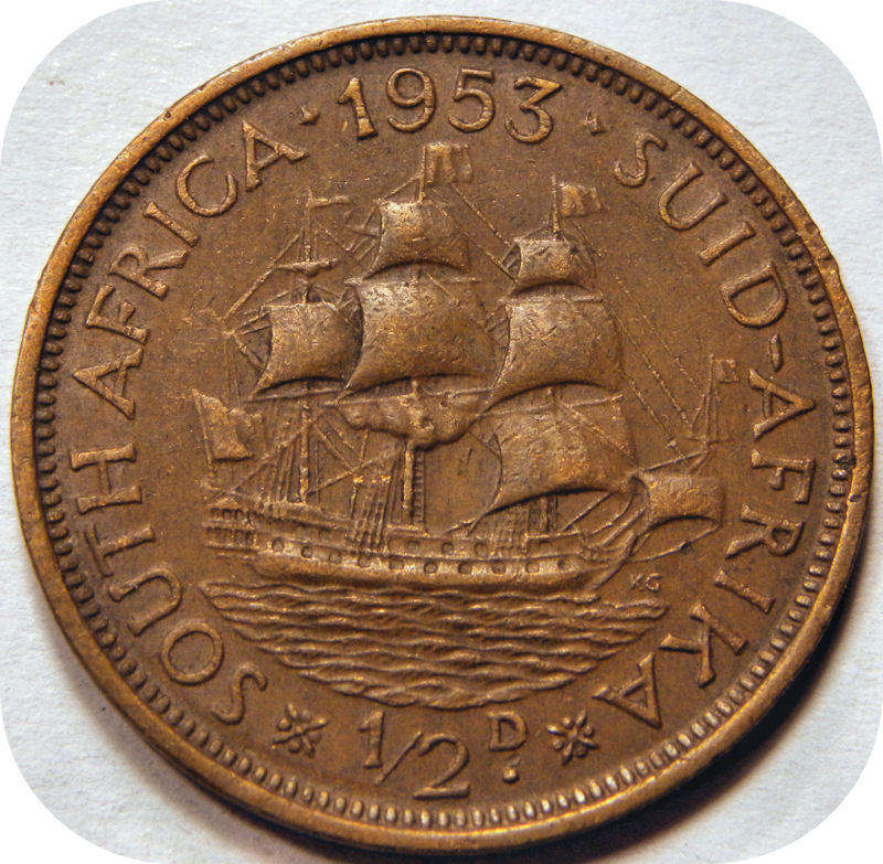 SA Unie: 1953 1/2 Pennie below R20!