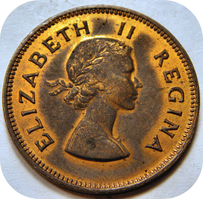 Top Graad SA Unie: 1953 1/2 Pennie in EF!