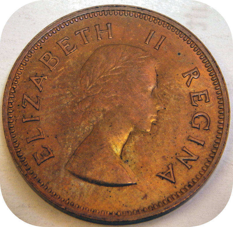 The scarce 1954 Half penny 1/2d in RED Brilliant UNC!