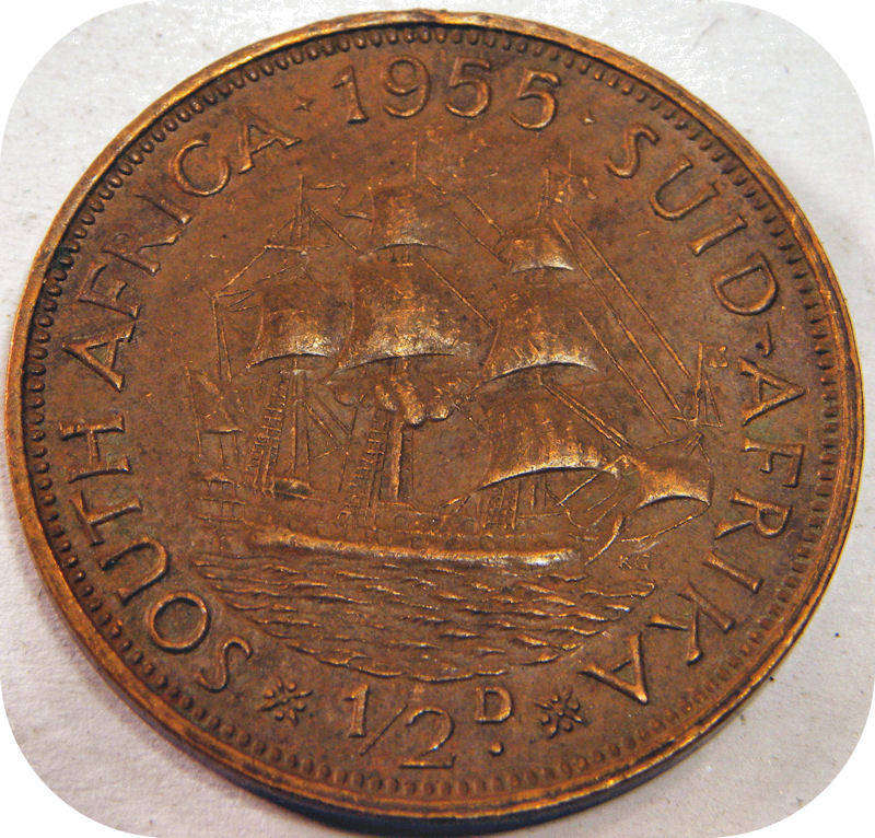 1955 Half penny 1/2d below 30!