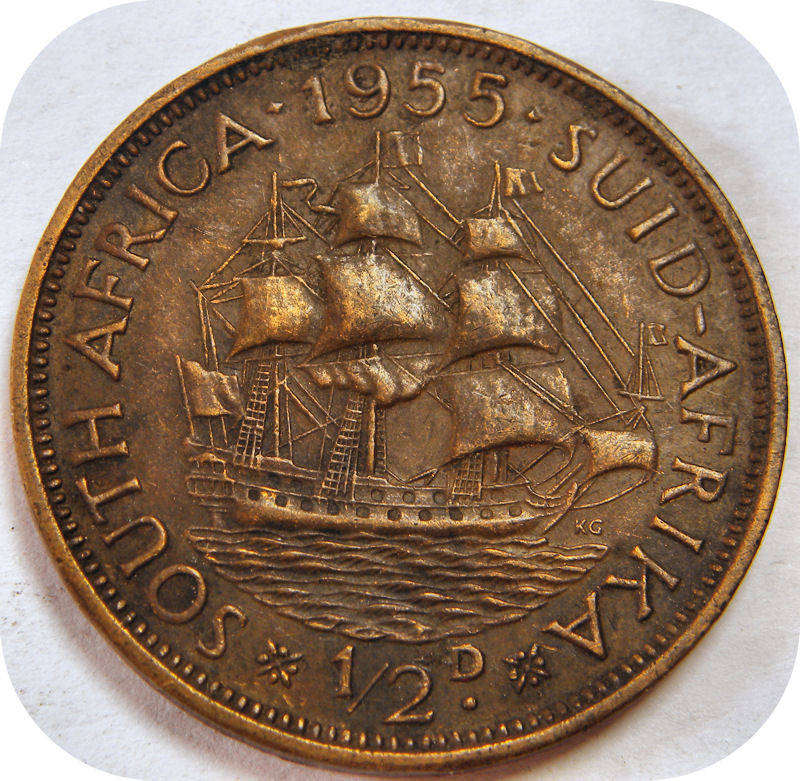 1955 Half penny 1/2d below 30!