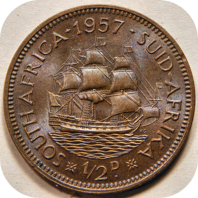 1957 Half penny 1/2d in Lustrous UNC!