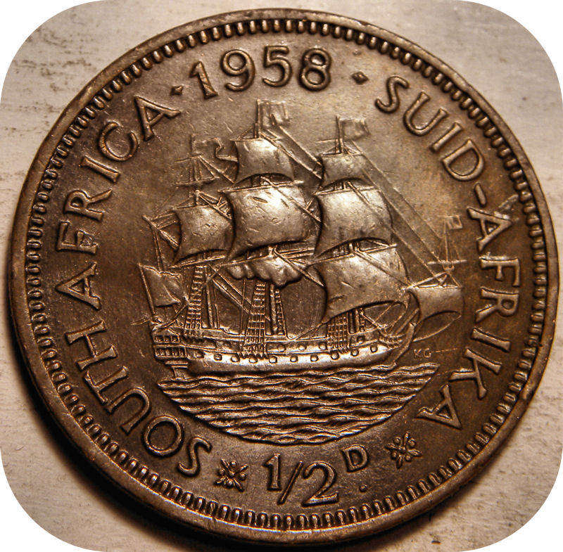 1958 Half penny 1/2d below R30!
