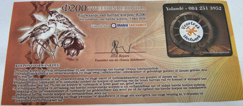 Orania 200 ORA, H reeks, 2024-2026 in UNC. per hand geteken!