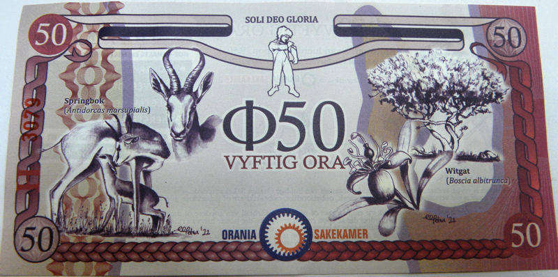 Orania 50 ORA, H reeks, 2024-2026 in UNC. per hand geteken!