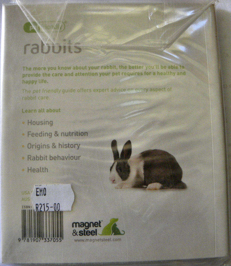 Sealed Petfriendly Book Series:  Rabbits understanding and caring for your pet.  Halfprice!