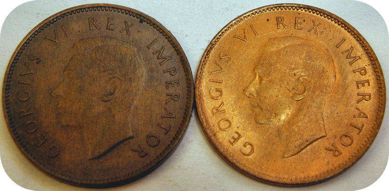 1946 two RED and brown Farthings 1/4d in A/UNC!  Bid per coin.