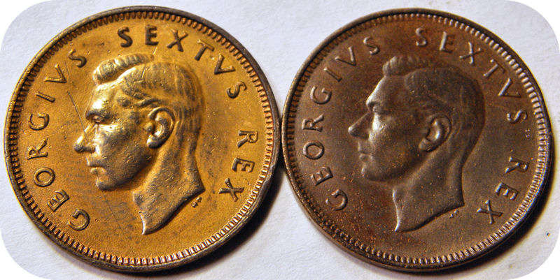 Top Graad SA Unie: 2 x 1951 1/4d in A/UNC!  Bie per munt.