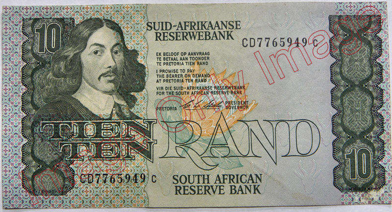  Top Grade R10 Chris Stals RSA 1990 1st issue note in UNC (my opinion) . CD77***C 