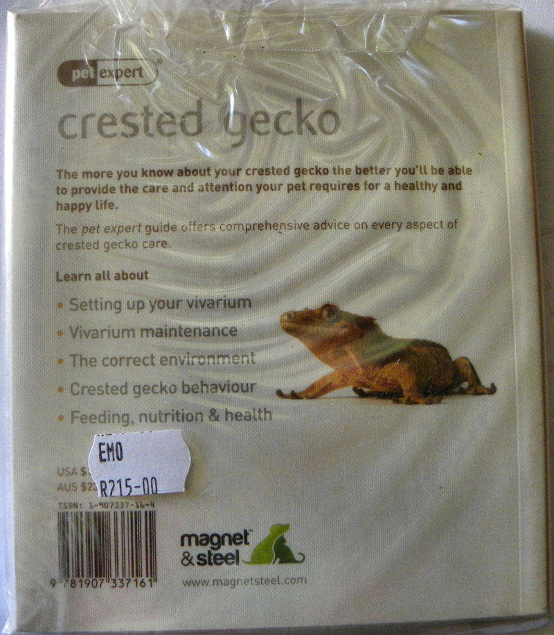 Sealed PetExpert Series:crested gecko understanding and caring for your pet.  Halfprice!