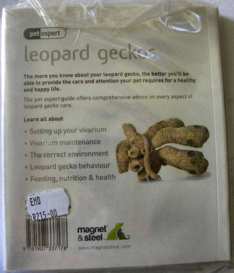 Sealed PetExpert Series leopard geckos understanding and caring for your pet.  Halfprice!