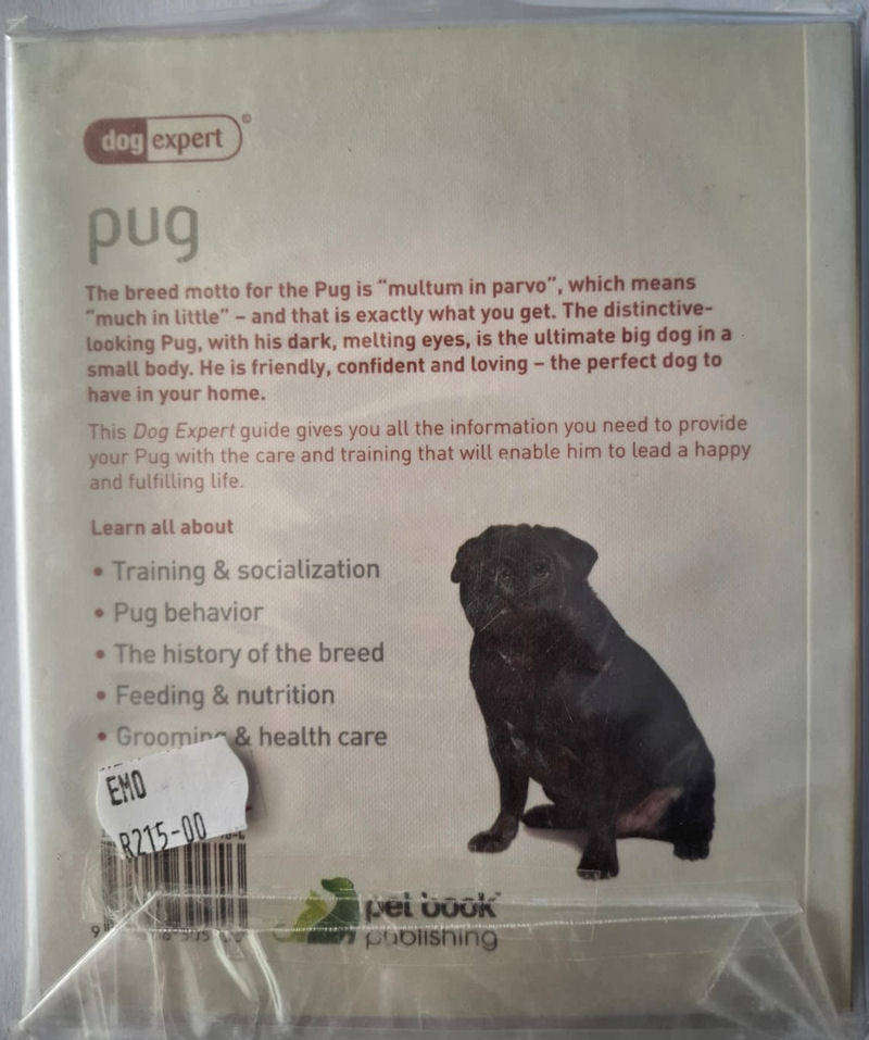 Sealed DogExpert Series: pug understanding and caring for your breed.  Halfprice!