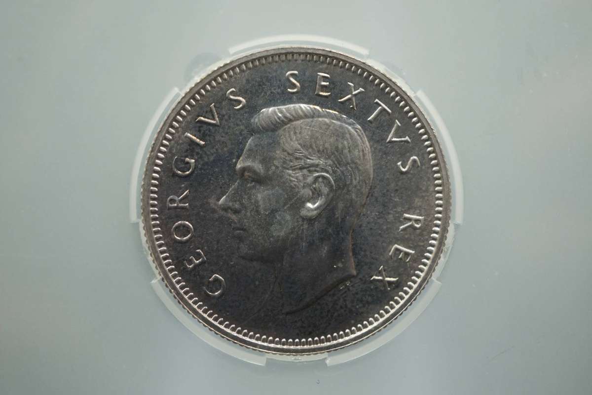 1950 South African 1/- Shilling Graded PF64