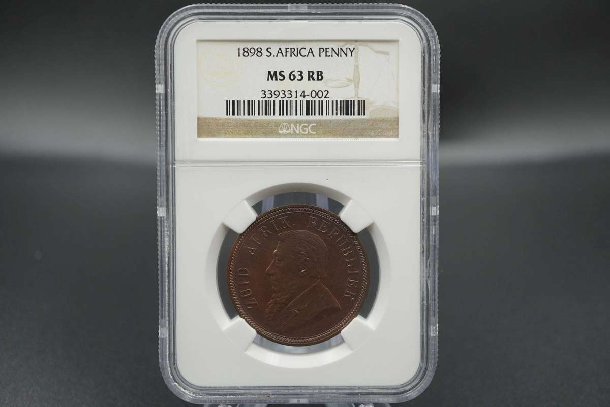 1898 ZAR Penny. NGC MS63RB scarcer colour