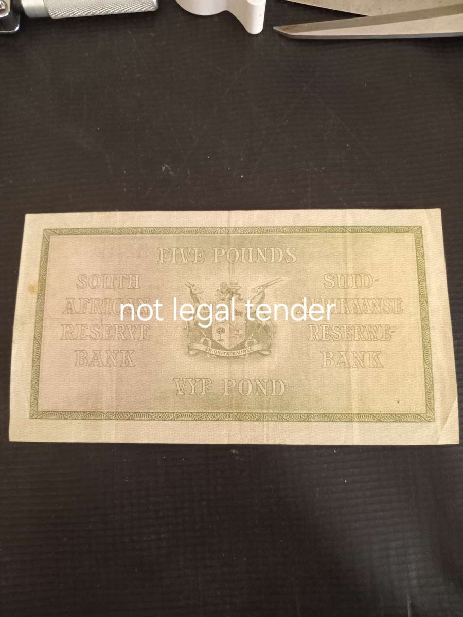 1943 Postmus Five Pound Banknote